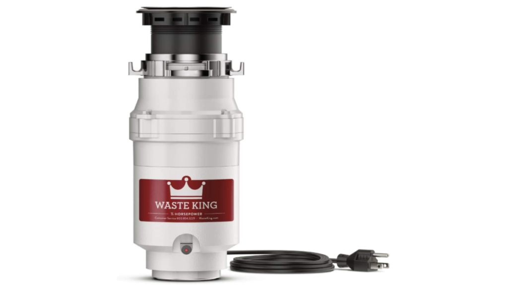 Waste King L-1001 Garbage Disposal with Power Cord, 1/2 HP